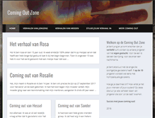 Tablet Screenshot of comingoutzone.nl